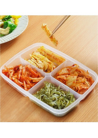Khay đựng thực phẩm chia 4 ngăn có nắp đậy Nakaya 710ml hàng Made in Japan #K154