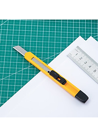 Dao rọc giấy nhỏ Deli - Vàng - Combo 2 chiếc - E2051