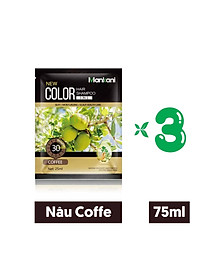Hộp Dầu Gội Nhuộm Tóc, Thảo Dược Màu Nâu Cà Phê, Mankani [250ml - Chính Hãng]
