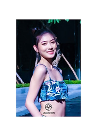 Bộ đồ bikini nữ LMcation - Áo bikini thể thao LMcation Mira & Quần bơi lưng cao LMcation Anita - Vườn đêm