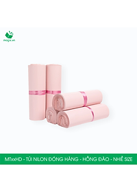 Combo 100 túi nilon gói hàng - túi niêm phong đóng hàng màu hồng đào - NHIỀU KÍCH THƯỚC
