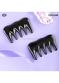 Lược sừng đen 5 răng mát xa (Size: S - 9cm) COH144B - Massage đầu giúp lưu thông khí huyết - Chăm sóc tóc