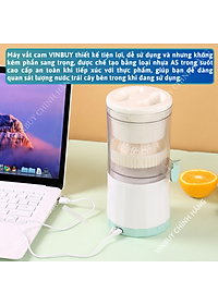 Máy vắt cam tự động, máy ép cam, máy ép hoa quả đa năng nhỏ gọn dung tích lớn, pin sạc không dây tiện lợi di chuyển - Hàng chính hãng - VinBuy