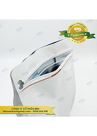 100 Túi Pocket Zipper trắng sữa size 13*26.5 đựng 500gr cf