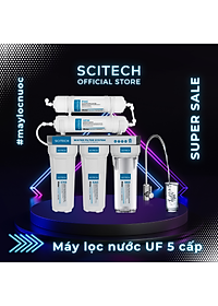 Bộ lọc nước uống công nghệ UF 5 cấp lọc by Scitech (Không dùng điện, không nước thải) - Hàng chính hãng