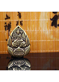 Dây chuyền mặt Phật Bản Mệnh hoa sen bằng đồng - MV02