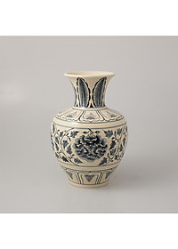 Bình bảo châu gốm Chu Đậu (S5) - Kích thước F19cm x H28cm