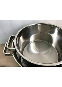 Bộ nồi và chảo chống dính vân đá inox 304 cao cấp Fivestar Plus 5 món nắp kính , tặng 1 vá canh