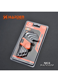 Bộ Lục Giác Đầu Bi 09 Chi Tiết HARDEN 540603 Loại Ngắn, Hàng Chính Hãng, Được Làm Từ Chất Liệu Thép Chrome Vanadium, Độ Cứng Cao. Sản Phẩm Đựng Trong Vỉ Nhựa Tiện Lợi Và Bền Đẹp. Thông số kỹ thuật : 1,5、2、2,5、3、4、5、6、8、10mm