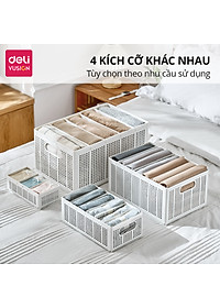 Hộp Nhựa Chia Ngăn DELI Có Thể Tháo Rời Xếp Chồng -Khay Nhựa Chia Ngăn Đựng Quần Áo Đồ