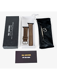 Dây đồng hồ dành cho AW da bò Vintage D116 - Hàng khâu tay thủ công cao cấp