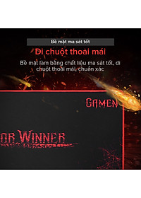 Tấm lót chuột Gamen GP-XL bàn di chuột kiểu dáng gaming kích thước lớn 70x30 cm - Hàng Chính Hãng