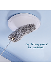 Chổi Quét Trần Nhà Có Cán Điều Chỉnh Độ Dài / Chổi Quét Mạng Nhện, Lau Chùi Bụi Bẩn Trên Cao Tiện Dụng PaKaSa - Hàng Chính Hãng ( Màu ngẫu nhiên)
