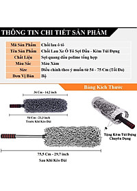 Chổi Lau Bụi Sợi Dầu Ô Tô Đa Năng Cán Điều Chỉnh – CHỔI TRÒN