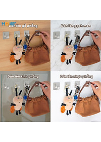 Combo 4 móc dán tường inox 304 HOBBY Home Decor TV160-4 có keo dán