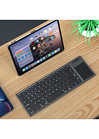 Bàn phím Gấp gọn không dây Bluetooth B66T - Tích hợp Touchpad - pin sạc TypeC- có hàng phím F1-F12 hàng nhập khẩu