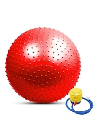 Bóng Tập Yoga 65cm Cao Cấp Bóng Gai Tặng Bơm bóng và Bộ Kim bóng dự phòng Loại dày 2mm