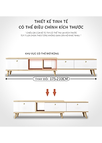 Kệ Tivi Phòng Khách Thiết Kế Hiện Đại Sang Trọng Thay Đổi Được Kích Thước Thương Hiệu IGA - GP218