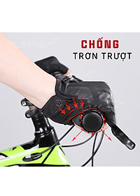Găng tay xe đạp hở ngón, nửa ngón đệm chống sốc 2 lớp S191 thoáng khí lau mồ hôi, chống trơn trượt Cycling Mai Lee