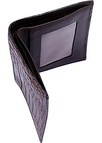 Ví Nam Da Cá Sấu Kiểu Đứng Huy Hoàng HT2248 (12.5 x 10 cm) - Nâu Đất