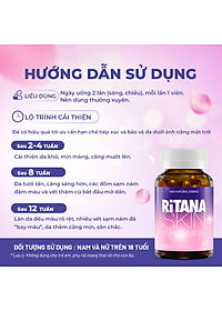 [Hộp 30v] Viên Uống Trắng Da Ritana Ecogreen Chứa Glutathione Mờ Sạm Nám, Chống Nắng Cho Da