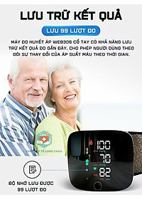 Máy đo huyết áp cổ tay , đọc kết quả tiếng việt, cảnh báo huyết áp theo màu sắc, đo chính xác kết quả, pin sạc usb