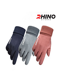 Găng tay da lộn giữ ấm mùa đông Rhino G801 nam nữ, chống gió