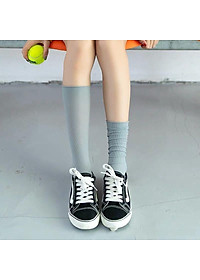 Tất nữ nhún cổ cao phong cách Vintage Hàn Quốc mỏng nhẹ phù hợp mùa hè