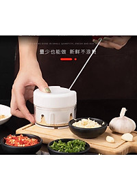 DẬP TỎI DÂY RÚT,Máy xay tỏi ớt cầm tay Mini Food Chopper Tiện dụng