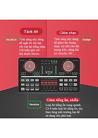 Trọn bộ Sound card XOX BP3 hát thu âm, Livestream kèm Mic thu âm và Tai nghe kiểm âm