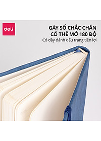 Sổ Tay Bìa Da Kẻ Ngang Mini A6 Chống Nước, Cao Cấp Deli - 192 Trang 80gsm - Ghi Chép, Takenote, Làm Quà Tặng Nhật Kí