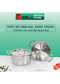 Bộ Nồi Xửng Hấp Inox 304 Fivestar (20cm)