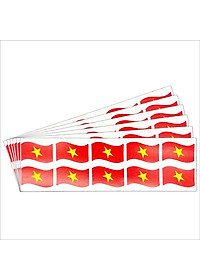 Bộ 5 Sticker Hình Lá Cờ Việt Nam - HFP 4
