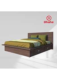 [Miễn phí vận chuyển & lắp đặt] Giường ngủ cao cấp gỗ công nghiệp thiết kế hiện đại có hộc kéo Ohaha - GC001