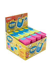 Gọt chì mini Deli - 1 lỗ/2 lỗ - Xanh lá/Hồng/Xanh dương - màu ngẫu nhiên - ER00200/ER00202/ER00300