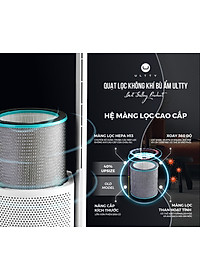 Máy Lọc Không Khí Bù Ẩm ULTTY SKJ-CR022 Dạng Quạt, Diệt Khuẩn Bằng Tia UV, Chế Độ Làm Mát 9 Cấp, Bộ Lọc HEPA H13 Loại Bỏ 99,97% Bụi Mịn, Vi Khuẩn, Virut, Bù Ẩm 3 Cấp - Hàng Chính Hãng
