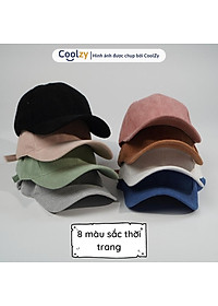 Mũ lưỡi trai trơn ️ Nón kết chất nhung tăm Hàn Quốc cao cấp form unisex nam nữ N28