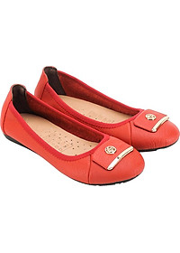 Giày Nữ Búp Bê Da Bò Huy Hoàng HT7910 - Cam