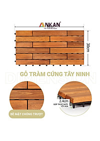 Vỉ Lót Sàn Ban Công Loại Dài 60cm Màu Vàng Thương Hiệu ANKAN Dùng Để Lót Ban Công Sân Vườn Sân Thượng Hành Lang Văn Phòng (1 Vỉ)