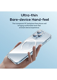 Ốp lưng chống sốc trong suốt hỗ trợ sạc Maqsafe cho iPhone 14 Pro (6.1 inch) hiệu Rock Protection Maqsafe Magetic Case (siêu mỏng 1.5mm, độ trong tuyệt đối, chống trầy xước, chống ố vàng, tản nhiệt tốt) - hàng nhập khẩu