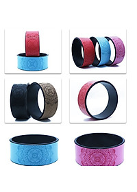 Vòng tập yoga 33 * 14 cm khung nhựa ABS chịu lực 300 kg bọc cao su Pu in hoa văn chống trơn trượt 100%