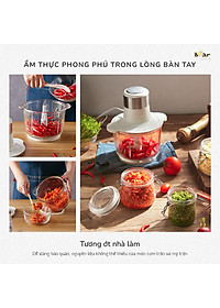 Máy Xay Thịt Thực Phẩm Bear SB-MA02L Xay Cực Êm Dung Tích 2 Lít Công Suất 300 W - Hàng Chính Hãng