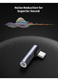 Ugreen UG80384AV154TK Jack chuyển USB type C bẻ góc 90 độ ra 3.5mm Headphone Audio - HÀNG CHÍNH HÃNG