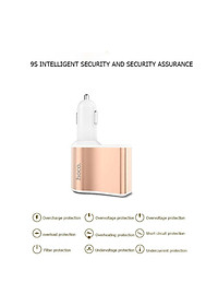 Tẩu sạc ô tô nhãn hiệu Hoco Z10 có 2 cổng USB (5V 2.1A) và màn hình Led hiển thị thông số điện áp