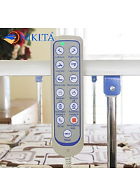 Giường bệnh nhân đa chức năng NIKITA DCN16 - Nâng đầu, Nâng chân, nghiêng trái phải, bô vê sinh, gội đầu, remote