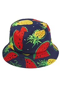 Mũ bucket trái cây phong cách thời trang du lịch biển, họa tiết trái cây độc đáo, chất liệu vải mềm mại - Hạnh Dương