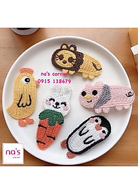 Kẹp tóc mái Hàn quốc len đan thêu handmade hoạt hình hình thú dễ thương ngộ nghĩnh dạng kẹp bật hairclip