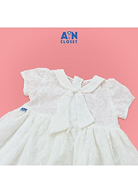 Đầm bé gái họa tiết hoa Thêu Trắng cotton boi - AICDBG8PBQOU - AIN Closet