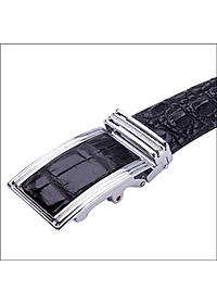 Thắt Lưng Nam Da Cá Sấu Gai Lưng Bản Lớn Huy Hoàng HT4224 - Đen