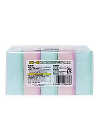 Set 05 miếng mút rửa chén bát (trộn màu ngẫu nhiên) - Hàng nội địa Nhật Bản.